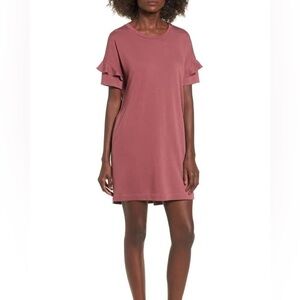 3 for 30! Pink Mini T-shirt Dress with ruffles